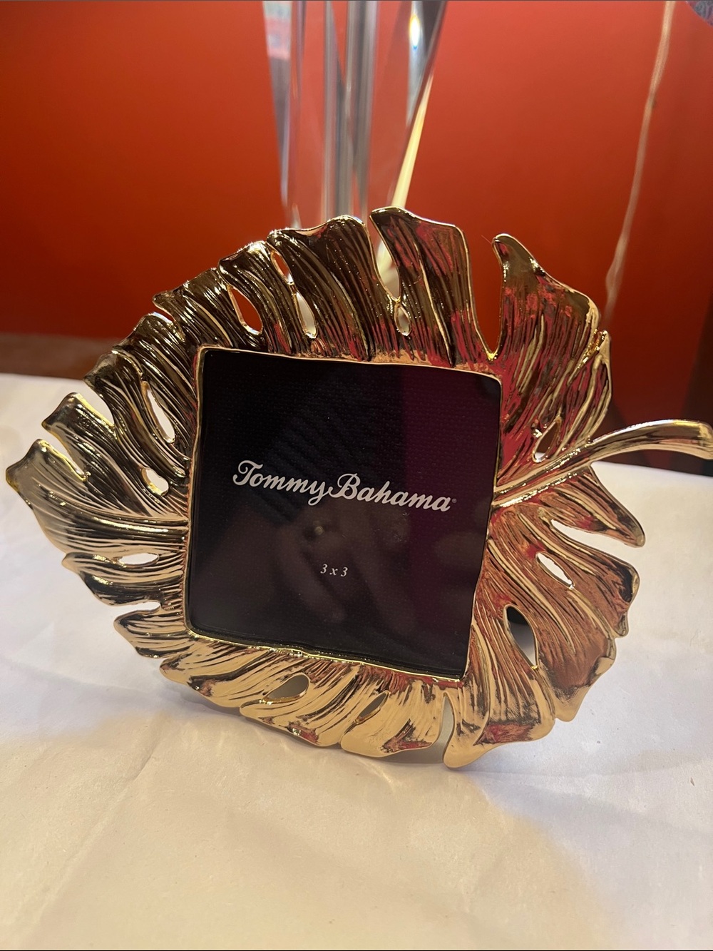 Tommy Bahama Gold Leaf Tropical Picture Frame for 3 x 3 photo